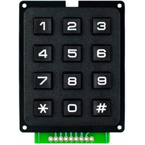 Treedix 3x4 Keypad 12 Buttons Keypad Module Number Pad Compatible with Arduino