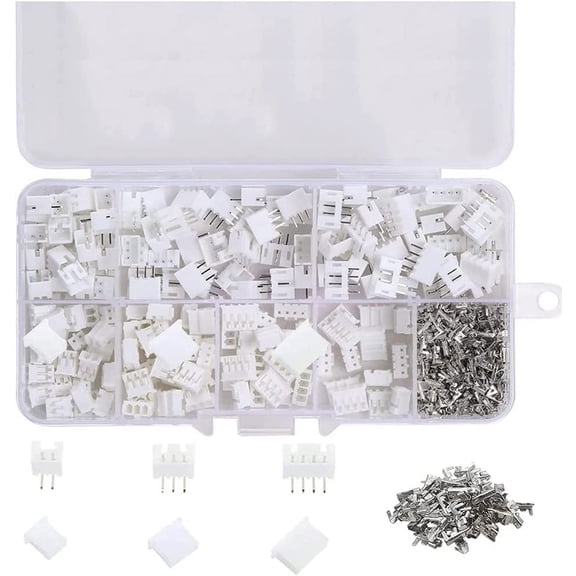 Treedix 450pcs JST PH2.0 Connector Kit with 2.0mm Pitch Female Pin Header JST PH 2Pin 3Pin 4Pin Housing JST Adapter Cable Connector Socket Male and Female, Crimp DIP Kit