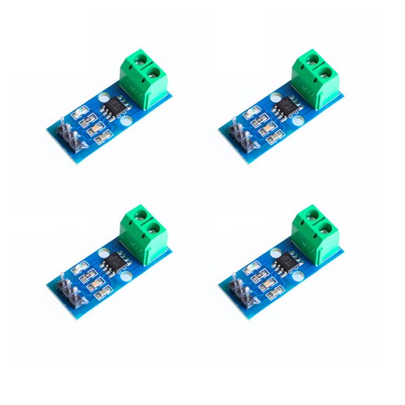 Treedix 4pcs ACS712ELC Current Sensor Module 30A Amps Amperage Range Highly Sensitive Humidity High Efficient Compatible with Arduino