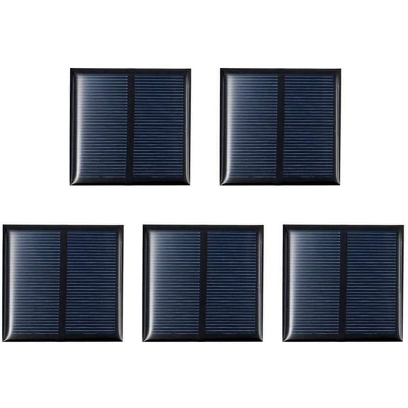 Treedix 5pcs 1V 80mA Polysilicon Solar Panel Glue Solar Cell Battery Charger DIY Solar Product Mini Small Solar Panel Module polycrystalline Silicon Encapsulated in Waterproof Resin (80mA)