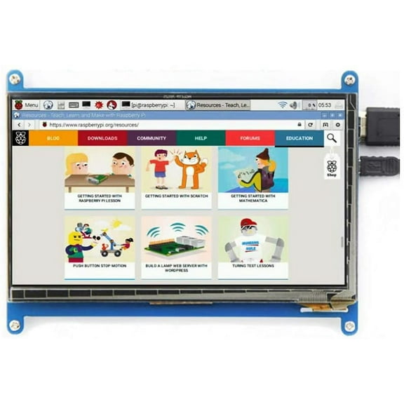 Treedix 7 inch Capacitive Touch Screen LCD Display Monitor HDMI Module 1024x600 Compatible with Raspberry Pi 3B+/4B