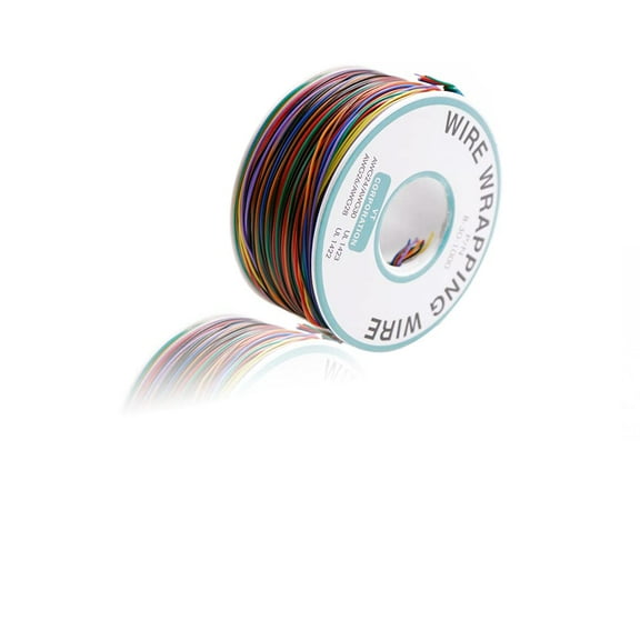 Treedix 800 ft 30 AWG 8 Colors Solder Copper Hookup Wire Wrapping Jumper Wire Core Tinned PVC Coated Tin Plated 105 Celsius Cable Roll …