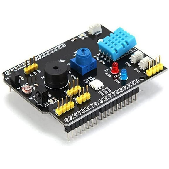 Treedix 9-in-1 Multifunctional Expansion Board DHT11 Temperature and Humidity LM35 Temperature Buzzer Compatible with UNO