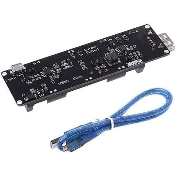Treedix Battery Holder Shiled Expansion Board Compatible with Arduino and Raspberry pi(with Cable)