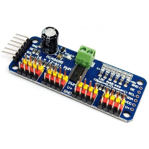 Treedix Compatible with Arduino PCA9685 16-Channel Module PWM/Steering Gear Driver Board IIC