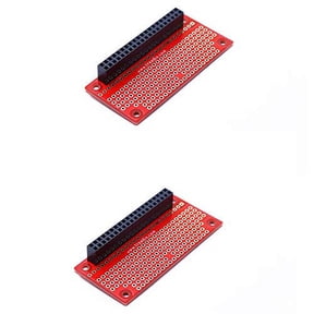 Treedix Compatible with Raspberry Pi Zero 2pcs GPIO Protoboard Breadboard HAT with Female Pin Connector PCB Prototyping Board unwelding