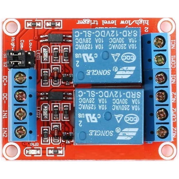 Treedix DC 5V Channel Relay Board Module Isolated Optocoupler High and Low Level H/L Level Trigger Module Triggered Compatible with Arduino Raspberry Pi