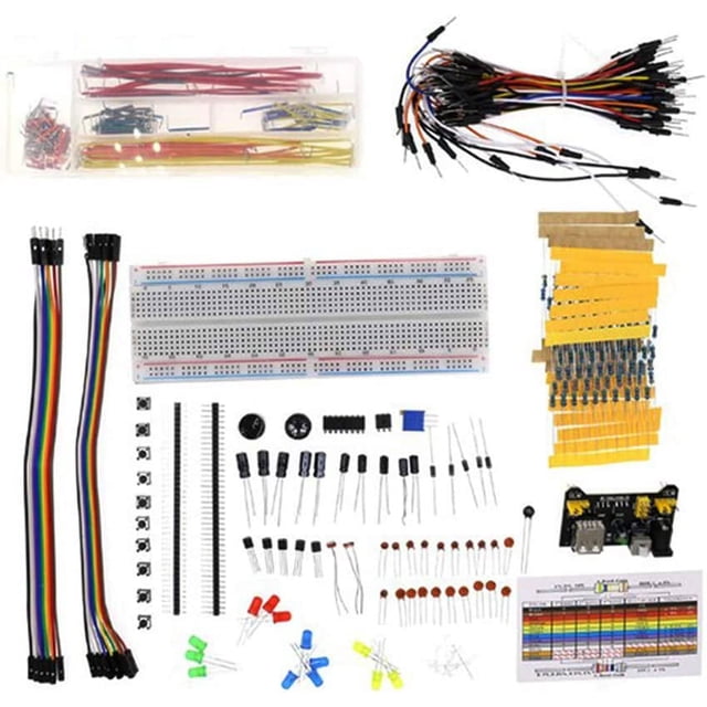 Treedix Electronics Fun Kit Jumper Wire, Resistors, Breadboard Basic ...