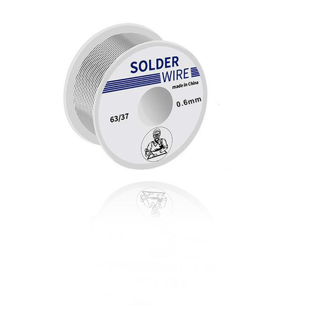 HX-T100 63/37 Rosin Core Solder Wire - 0.6mm Diameter, 500g Tin (High Purity For Electronics Repair)