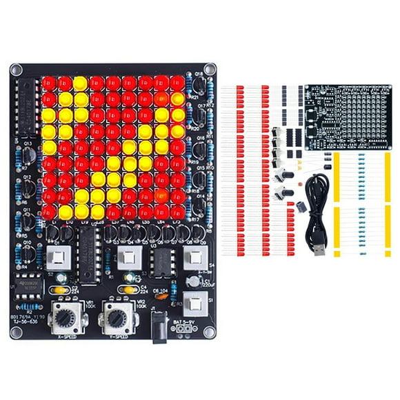 Treedix LED Chaser Kit Soldering Practice Kit PCB Board Red Light LED DIY Kit for Classrooms or Gifts to Those New to Soldering and Circuits