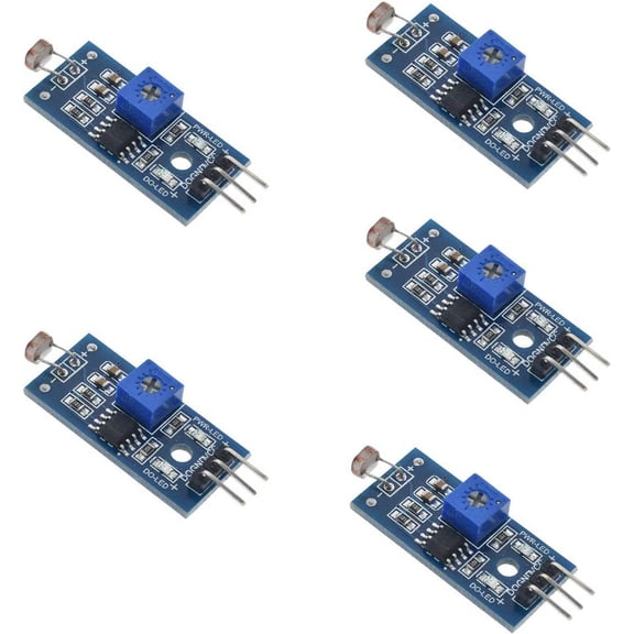 Treedix Light Detection Digital Switch Mete Output Photosensitive Sensor Module Compatible with Arduino (5pcs)