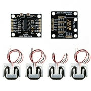 Treedix Load Cell Amplifier HX711 Small Breakout Board Load Sensor Combinator with 4pcs Load Cell 50KG Weight Weighing Load Cell Conversion Module Sensor DIY Kits for Arduino