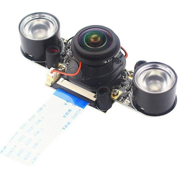 Treedix OV5647 Camera Module IR-Cut Manual Focus Night Vision 5MP 1080P with Connection Cable Compatible with Raspberry Pi 3B+/4B