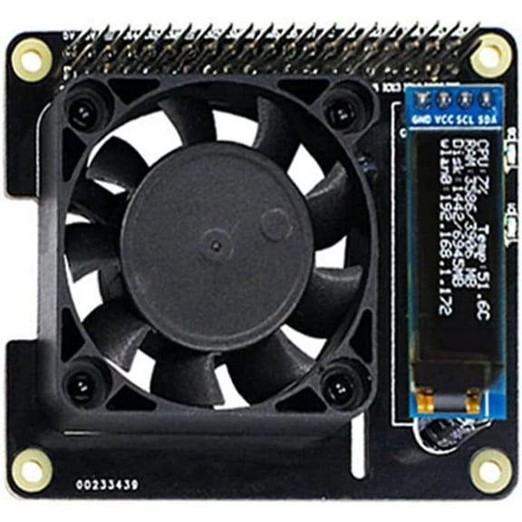 Treedix Raspberry Pi Cooling Expansion Board Cooling Fan for Raspberry Pi 4B/3B with IP Display OLED