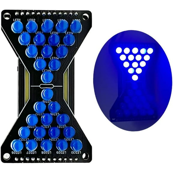 Treedix Solder Practice Kit Electronic Hourglass Led DIY Kits Practice Board Blue Ray Assemble Soldering Practice Fun Project