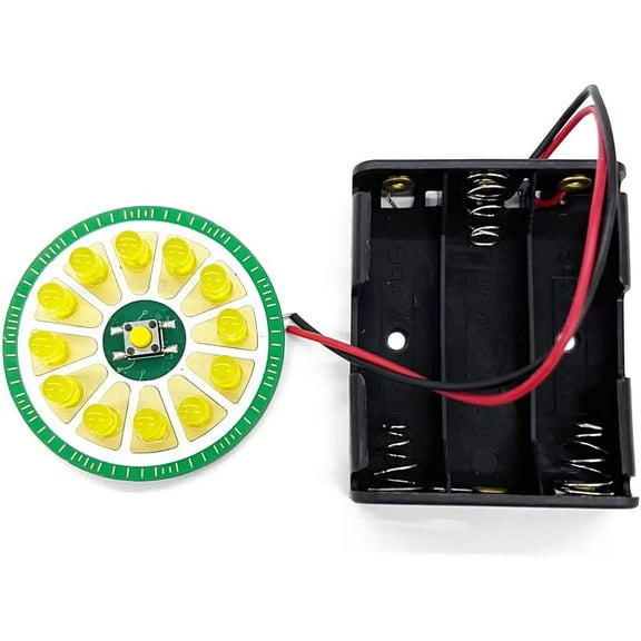 Treedix Solder Projects DIY Electronics Kits Electronic Circuit Boards Soldering Practice Board with Battery Case for Learning Training Teaching Beginner Adults