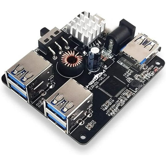Treedix USB 3.0 HUB Expansion Board ROS Robot Trolley Expansion Dock Splitter Compatible with Raspberry PI Jetson Nano