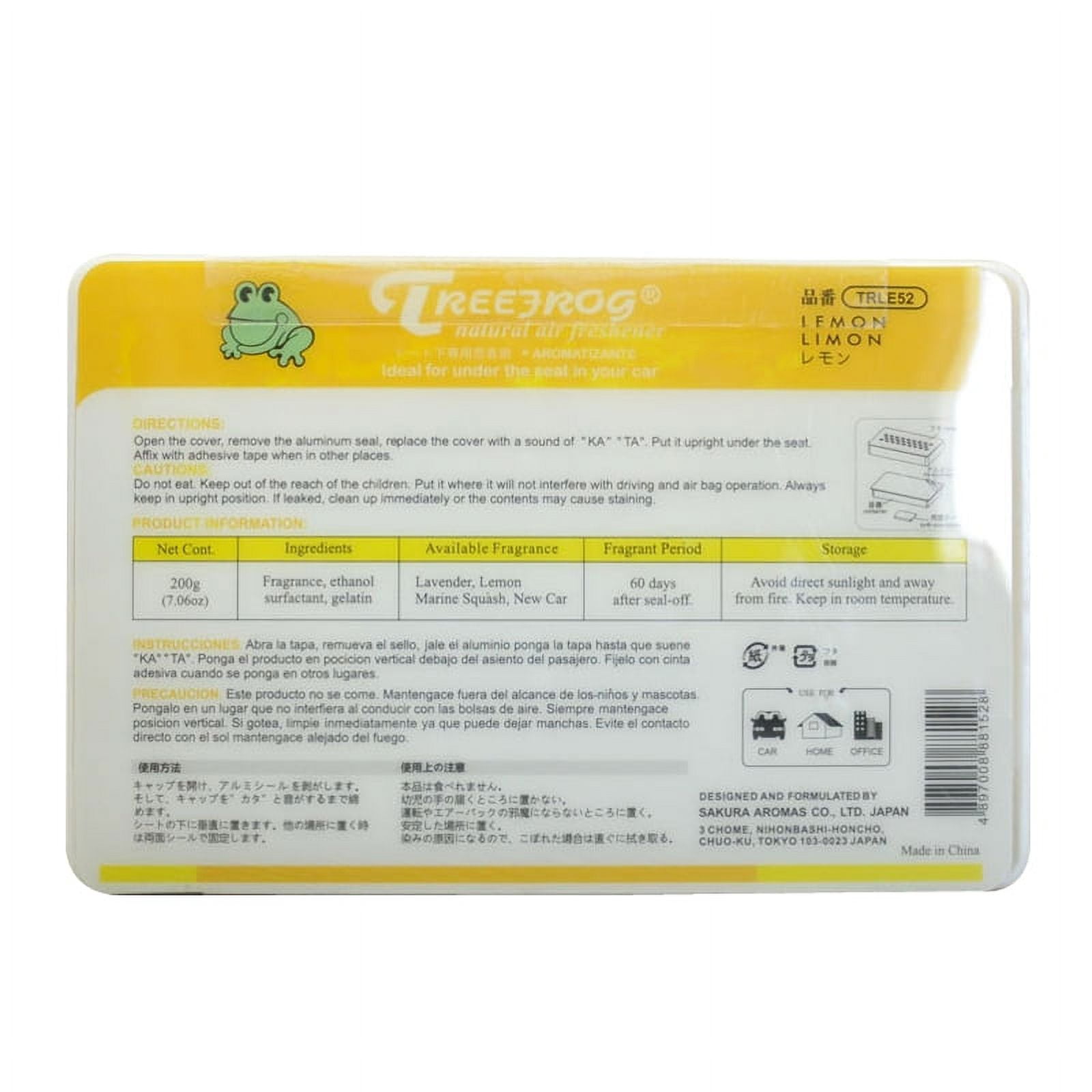 Treefrog Tree Frog Xtreme Fresh Air Freshener Lemon Scent Auto Car