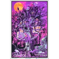 Treehouse Blacklight Multicolor Poster 23 x 35 Unframed