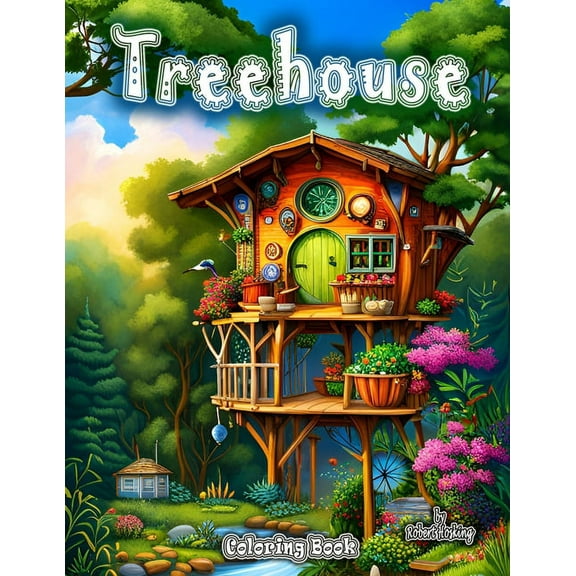 Treehouse Coloring Book, (Paperback)