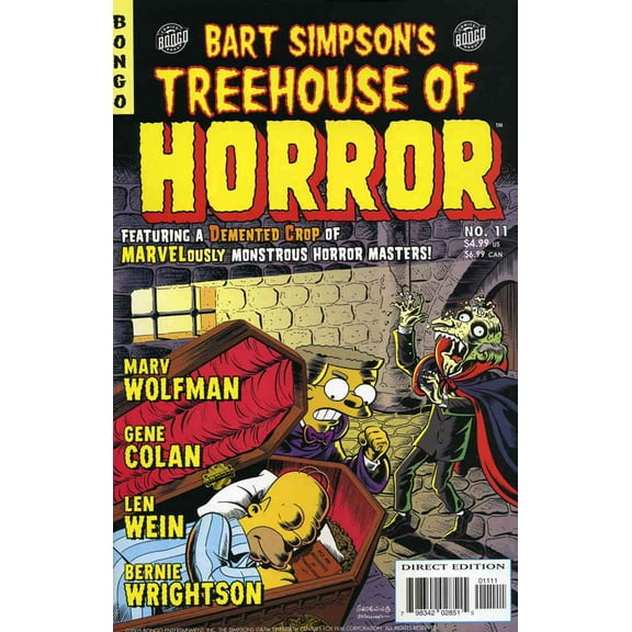 Treehouse of Horror (Bart Simpson's? #11 VF ; Bongo Comic Book