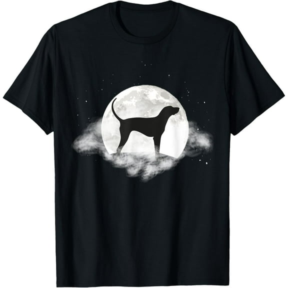 Treeing Walker Coonhound Dog Breed T-ShirtMen's and women's gift, black and white T-shirt, size: Extra large S-4XL