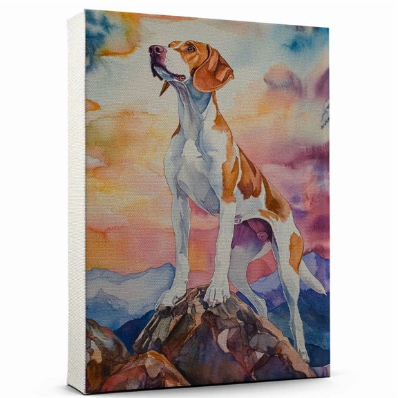 Treeing Walker Coonhound Dog Playing Climbing Wall Canvas  Treeing Walker Coonhound Canvas Art for Dog Lovers, Climbing Canvas and Unique Room Decor
