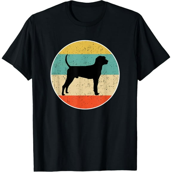 Treeing Walker Coonhound Dog T-ShirtMen's and women's gift, black and white T-shirt, size: Extra large S-4XL