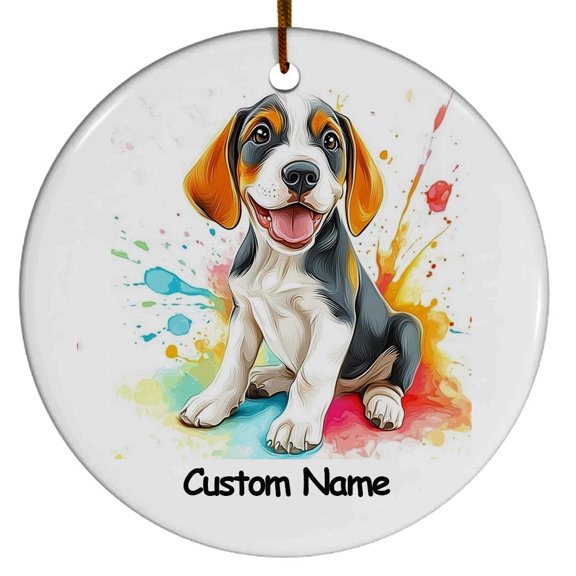 Treeing Walker Coonhound Gift, Personalized Ornament with Name, Gift for Dog Dad, Dog Mom, Gift for Mother's day, Father's day, Christmas, Dog Lover, Dog Owner