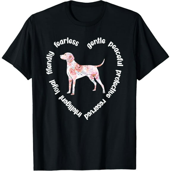 Treeing Walker Coonhound Heart | Walker Coonhound Mom Dad T-ShirtMen's and women's gift, black and white T-shirt, size: Extra large S-4XL