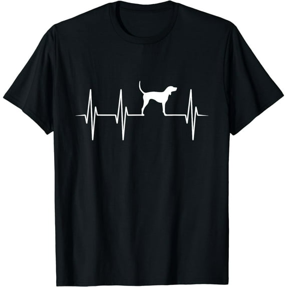 Treeing Walker Coonhound T-Shirt Dog Heartbeat Love Gift