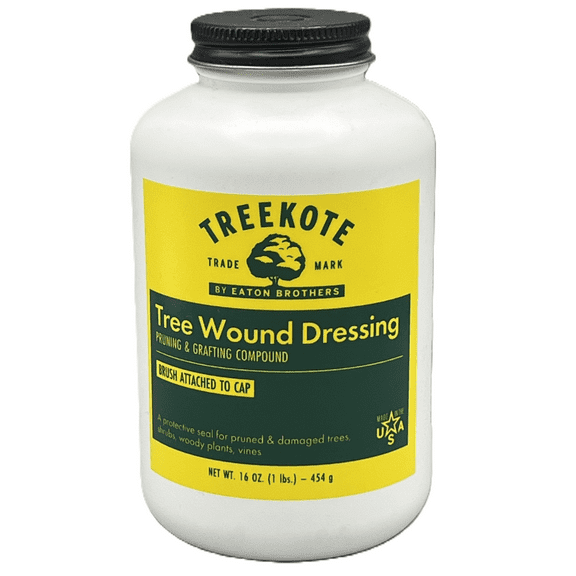 Treekote Tree Wound Dressing 16oz Brush-Top Tree Pruning Sealer and Grafting Compound for Bark Repair and Wound Protection
