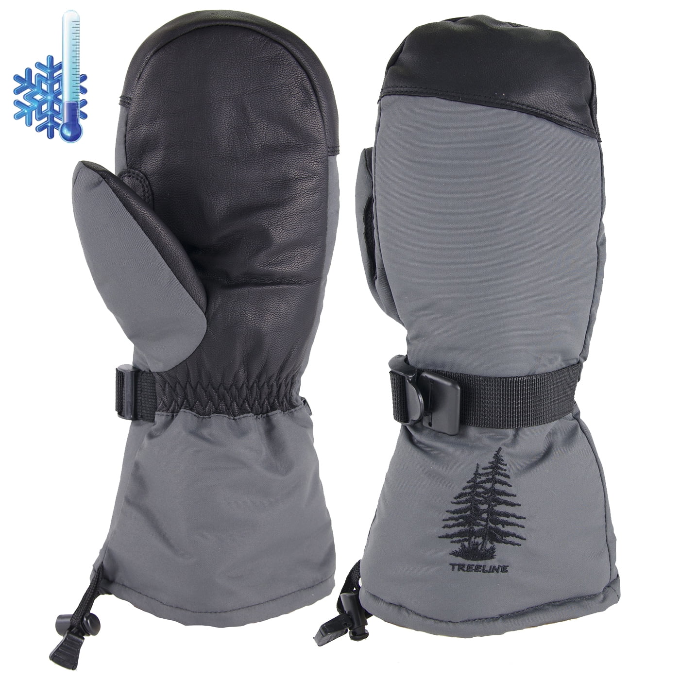 Mild Tree Line Ridge Treeline Ridge Mitt Small Black & Gunmetal Gray - Walmart.com