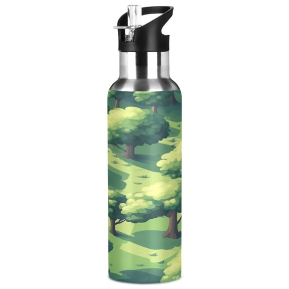 Trees 1000ml Double Walled Stainless Steel LeakProof Sports Bottle Thermo 8h Portable