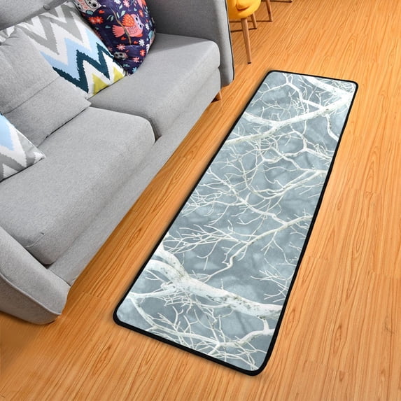 Trees Branches 72×24 inch Runner Rug Non-Slip Pads Ares Rugs Washable for Bedroom Bathroom Living Room