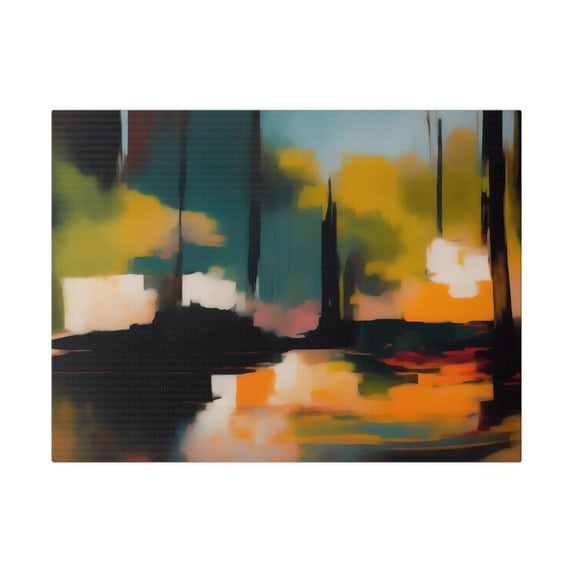 Trees Fifteen Abstract Landscape Canvas Wall Art by Stephen Chambers