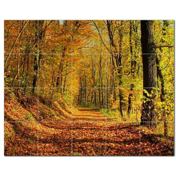 Trees Forest Ceramic Tile Mural Kitchen Backsplash Bathroom Shower, 401652-XL54