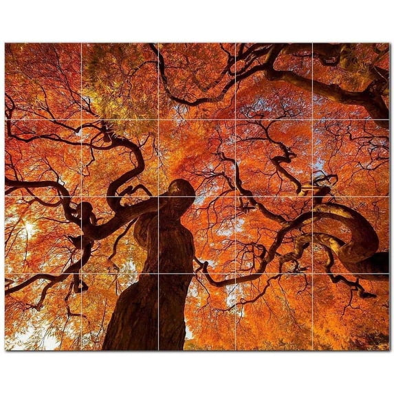 Trees Forest Ceramic Tile Mural Kitchen Backsplash Bathroom Shower, 401669-S54