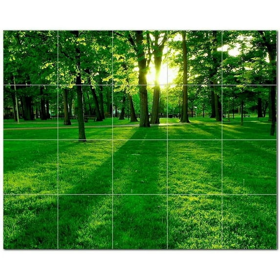 Trees Forest Ceramic Tile Mural Kitchen Backsplash Bathroom Shower, 401670-M54