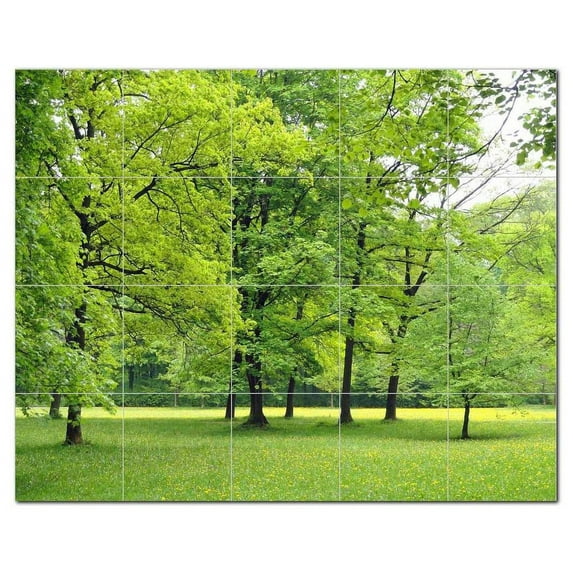 Trees Forest Ceramic Tile Mural Kitchen Backsplash Bathroom Shower, 401707-M54