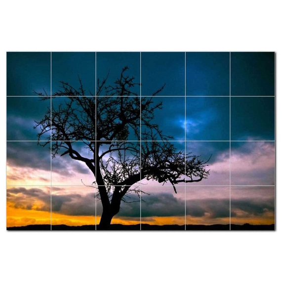 Trees Forest Ceramic Tile Mural Kitchen Backsplash Bathroom Shower, 401722-XL64