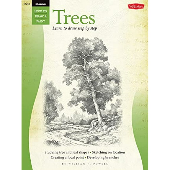 Pre-Owned Drawing: Trees with William F. Powell: Learn to Paint Step by Step (Paperback) 1560103450 9781560103455