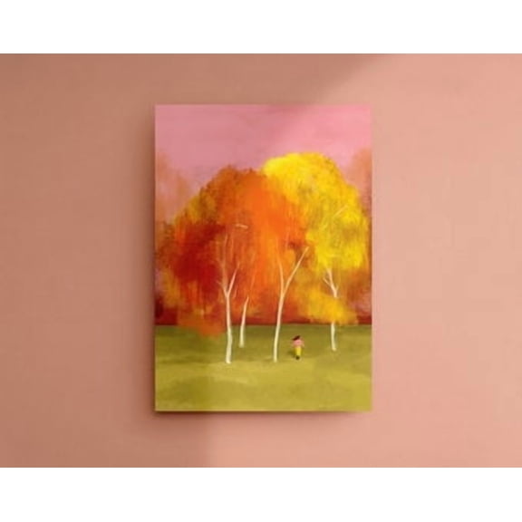 Trees In Autumn Print Poster, Poster Only
