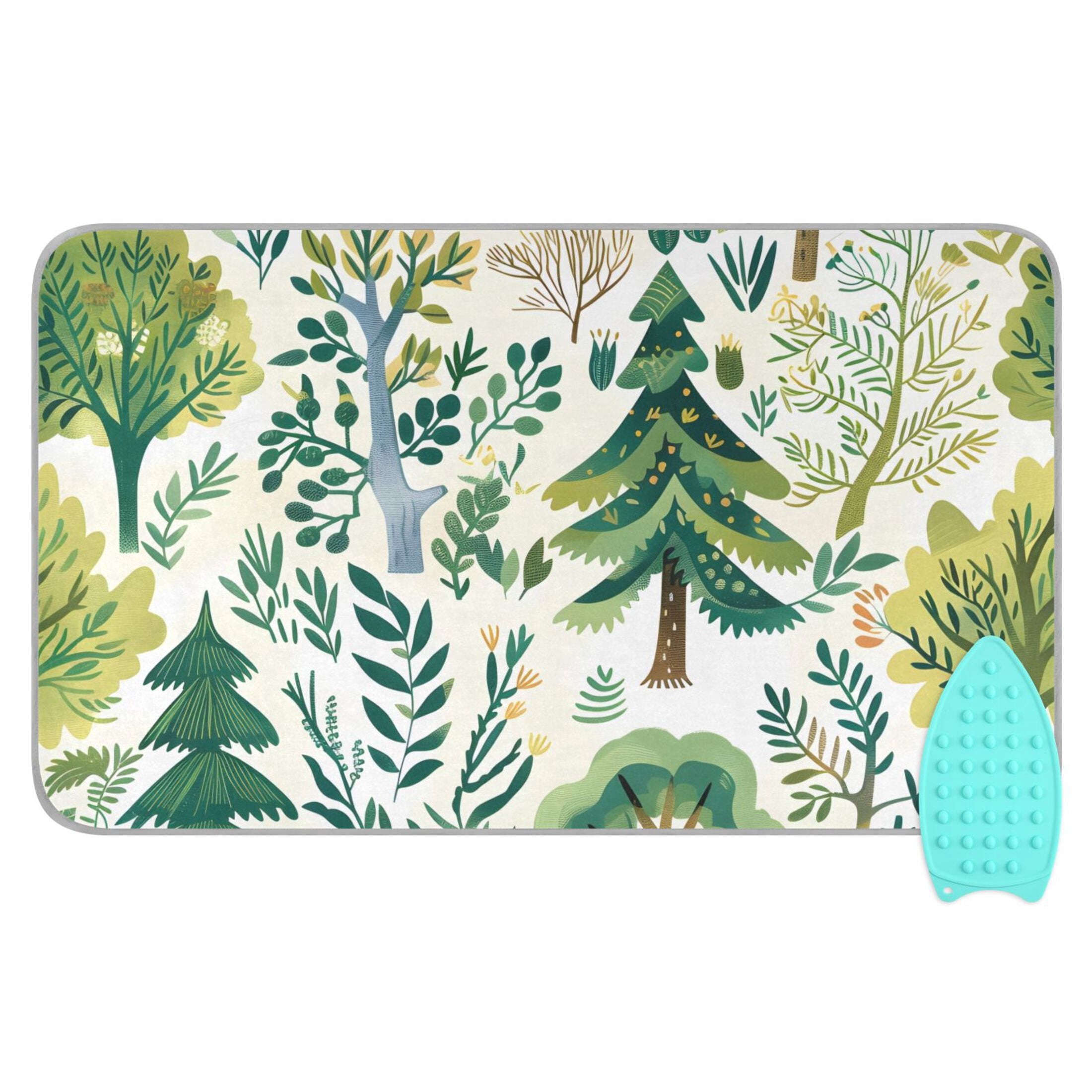 Trees Ironing Board Covers Heat Resistant Ironing Pad Mat Portable for Travel Washer Dryer Table