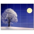 thumbnail image 1 of Trees Leaves Ceramic Tile Mural Kitchen Backsplash Bathroom Shower, 406044-L54, 1 of 3