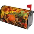 thumbnail image 1 of Trees Nature Leaves Thanksgiving Pumpkin Mailbox Covers, Magnetic Post Box Cover Wraps Large Size 25.5x21 Inches for Garden Yard Decor, 1 of 7