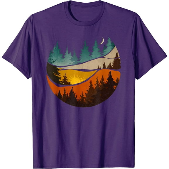 Trees Nature Mountains Adventure Outdoor Wildlife Forest Unisex T-Shirt for Men Women Kids Toddler