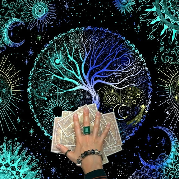Trees Of Life Altars Cloth Tarot Cards Tablecloth Divinations Cards Table Cloth Square Tapestry Witchcraft Supplies