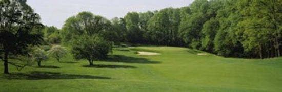 Trees On A Golf Course Baltimore Country Club Baltimore Maryland USA Canvas Art - Panoramic Images (36 x 12)