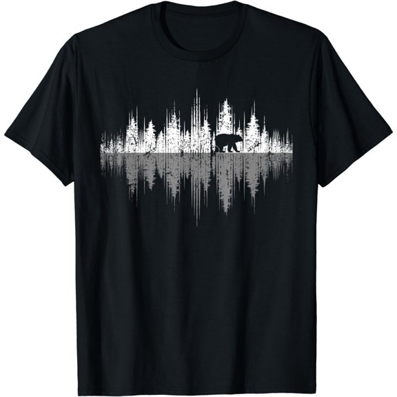Trees Reflection Wildlife Nature Animal Bear Outdoor Forest T-Shirt